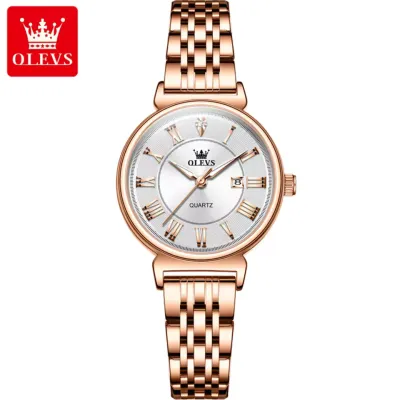 OLEVS 9997 Women's Watch - White & RoseGold